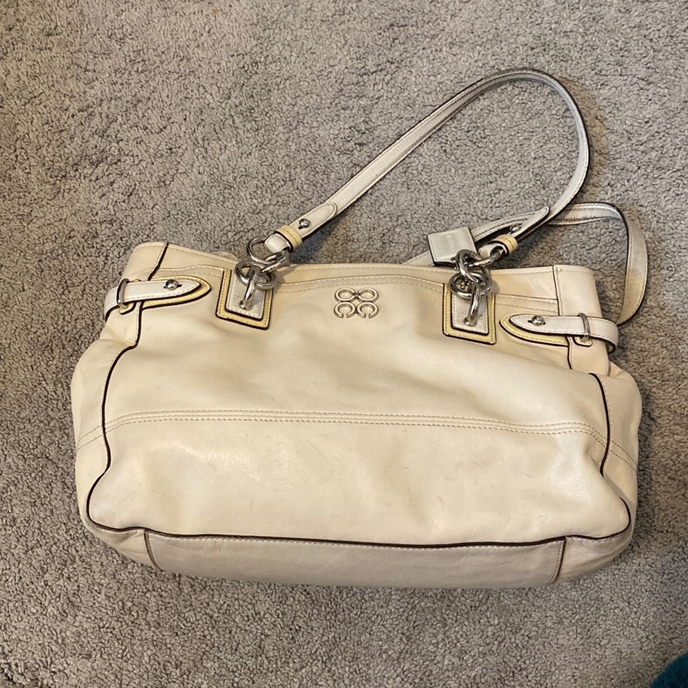 Ivory coach shoulder bag